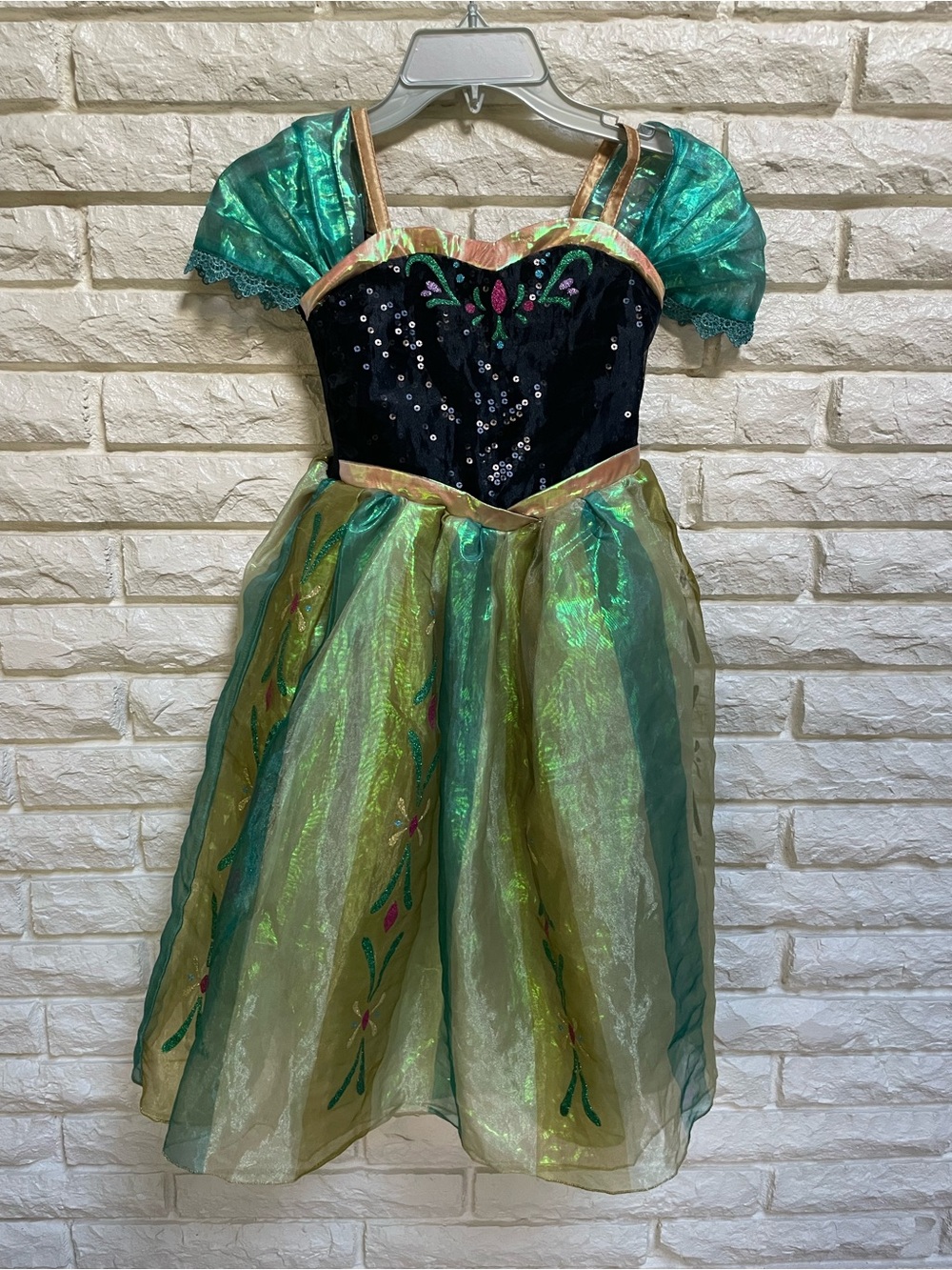 Disney Store Castle Collection Frozen Anna Coronation Costume Dress girls Sz 5/6